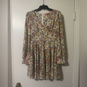 Long sleeve floral dress